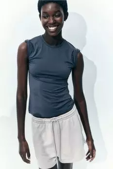 Футболка, облегающая фигуру H&M, серый