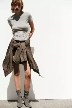 Футболка облегающая фигуру H&M, серый