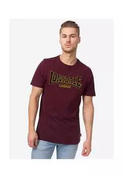 Футболка облегающая классическая Lonsdale, цвет oxblood