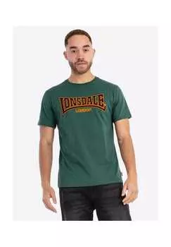 Футболка облегающая классическая Lonsdale, зеленый