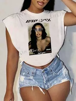 Футболка облегающая Shein Slayr с короткими рукавами, белый