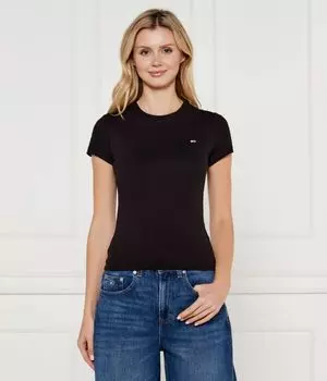 Футболка облегающая Tommy Jeans, черный