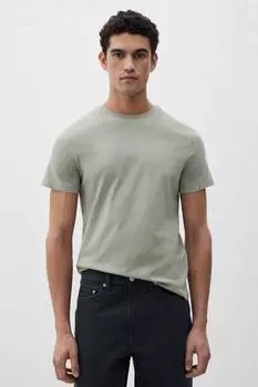 Футболка облегающего кроя H&M, зеленый
