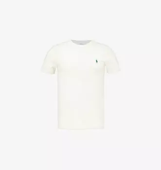 Футболка облегающего кроя из хлопкового джерси с фирменной вышивкой Polo Ralph Lauren, бежевый