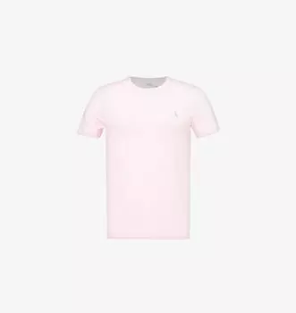 Футболка облегающего кроя из хлопкового джерси с фирменной вышивкой Polo Ralph Lauren, розовый