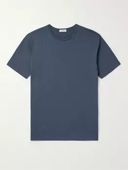 Футболка облегающего кроя из хлопкового джерси SUNSPEL, синий