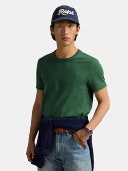 Футболка облегающего кроя на заказ 710671438425 Polo Ralph Lauren, зеленый