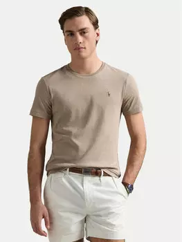 Футболка облегающего кроя на заказ 710740727089 Polo Ralph Lauren, бежевый
