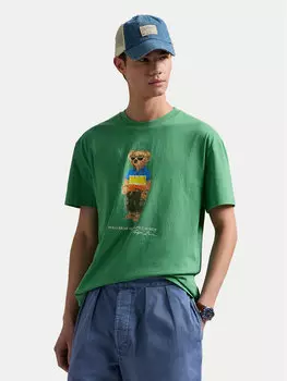Футболка облегающего кроя на заказ 710973138001 Polo Ralph Lauren, зеленый