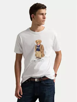 Футболка облегающего кроя на заказ 710974584001 Polo Ralph Lauren, белый