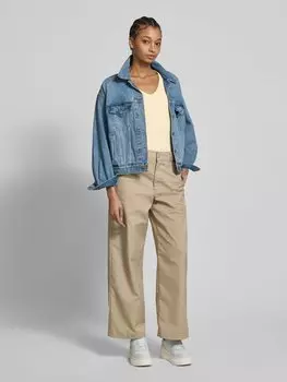 Футболка облегающего кроя с глубоким V-образным вырезом Tommy Jeans, светло-желтый