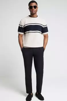 Футболка облегающего кроя с короткими рукавами из ткани букле блок River Island, коричневый