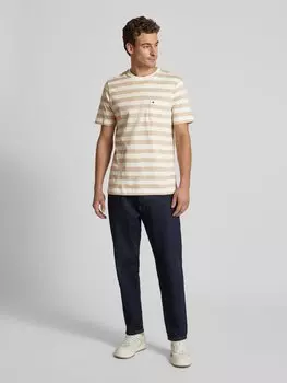Футболка облегающего кроя с круглым вырезом Tommy Hilfiger, песочный