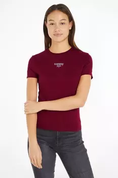 Футболка облегающего кроя с логотипом Essential Tommy Jeans, красный