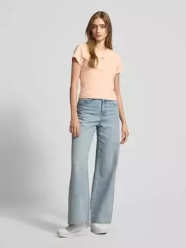 Футболка облегающего кроя с вышитым логотипом adidas Originals, розовый