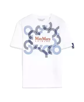 Футболка Obliqua из джерси с короткими рукавами Max Mara, белый