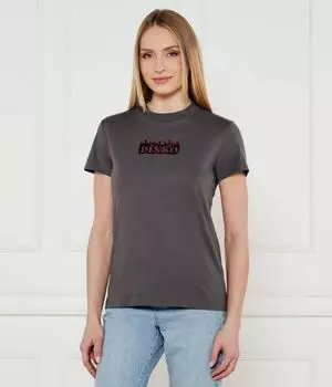 Футболка обтягивающая Regular fit Pinko, серый