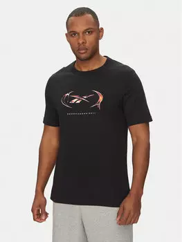 Футболка обычного кроя 100218818 Reebok, черный
