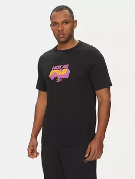 Футболка обычного кроя 100218834 Reebok, черный