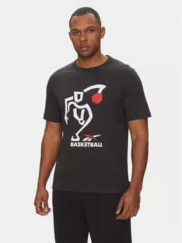 Футболка обычного кроя 100218839 Reebok, черный