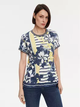 Футболка обычного кроя 11105022 Olsen, синий