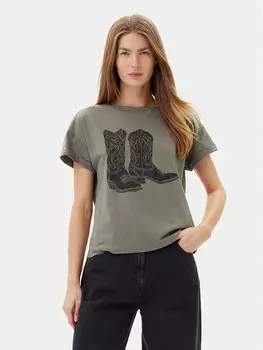 Футболка обычного кроя 27030135 Noisy May, серый