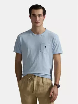 Футболка обычного кроя 710964511004 Polo Ralph Lauren, голубой