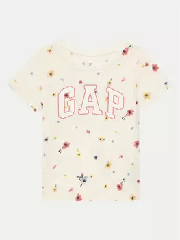 Футболка обычного кроя 744725-00 Gap, бежевый