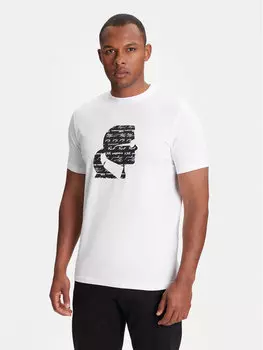 Футболка обычного кроя 755042 553235 Karl Lagerfeld, белый