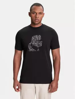 Футболка обычного кроя 755042 553235 Karl Lagerfeld, черный