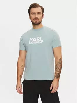 Футболка обычного кроя 755087 551235 Karl Lagerfeld, голубой