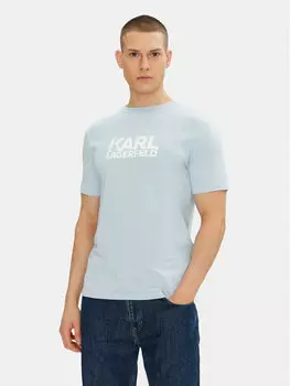 Футболка обычного кроя 755087 552235 Karl Lagerfeld, голубой