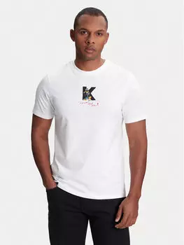 Футболка обычного кроя 755099 553270 Karl Lagerfeld, белый
