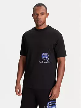 Футболка обычного кроя 755144 553225 Karl Lagerfeld, черный