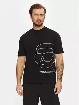 Футболка обычного кроя 755197 551225 Karl Lagerfeld, черный