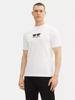 Футболка обычного кроя 755400 552235 Karl Lagerfeld, белый