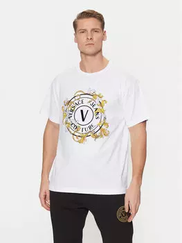Футболка обычного кроя 78GAHC01 Versace Jeans Couture, белый