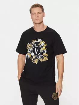 Футболка обычного кроя 78GAHC01 Versace Jeans Couture, черный