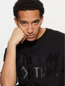 Футболка обычного кроя 78GAHE02 Versace Jeans Couture, черный