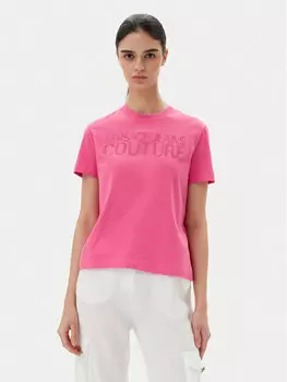 Футболка обычного кроя 78HAHS04 Versace Jeans Couture, розовый