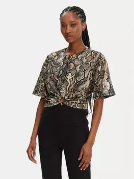 Футболка обычного кроя 78PAHE01 Just Cavalli, коричневый