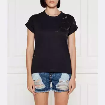 Футболка обычного кроя Anya с добавлением белья Zadig&Voltaire, черный