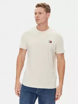 Футболка обычного кроя Badge DM0DM20322 Tommy Jeans, бежевый
