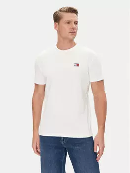 Футболка обычного кроя Badge DM0DM20322 Tommy Jeans, белый