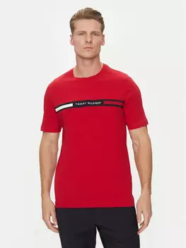 Футболка обычного кроя Chest Insert MW0MW36498 Tommy Hilfiger, красный