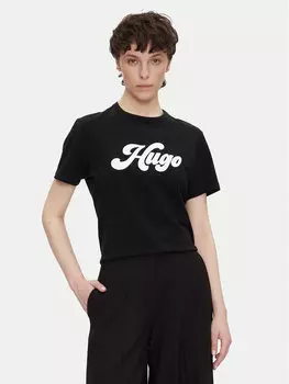 Футболка обычного кроя Damacia_4 50539101 Hugo, черный