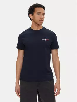 Футболка обычного кроя Dna Graphic DM0DM20815 Tommy Jeans, синий
