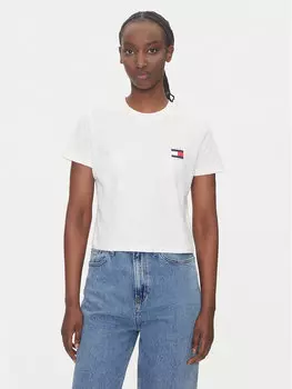 Футболка обычного кроя DW0DW21423 Tommy Jeans, белый