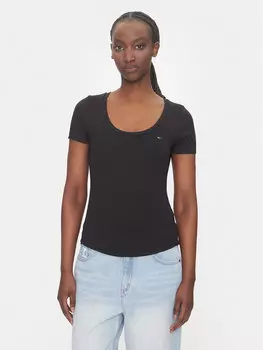 Футболка обычного кроя Essential DW0DW20916 Tommy Jeans, черный