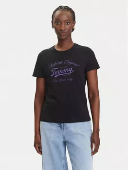 Футболка обычного кроя Essential DW0DW21404 Tommy Jeans, черный